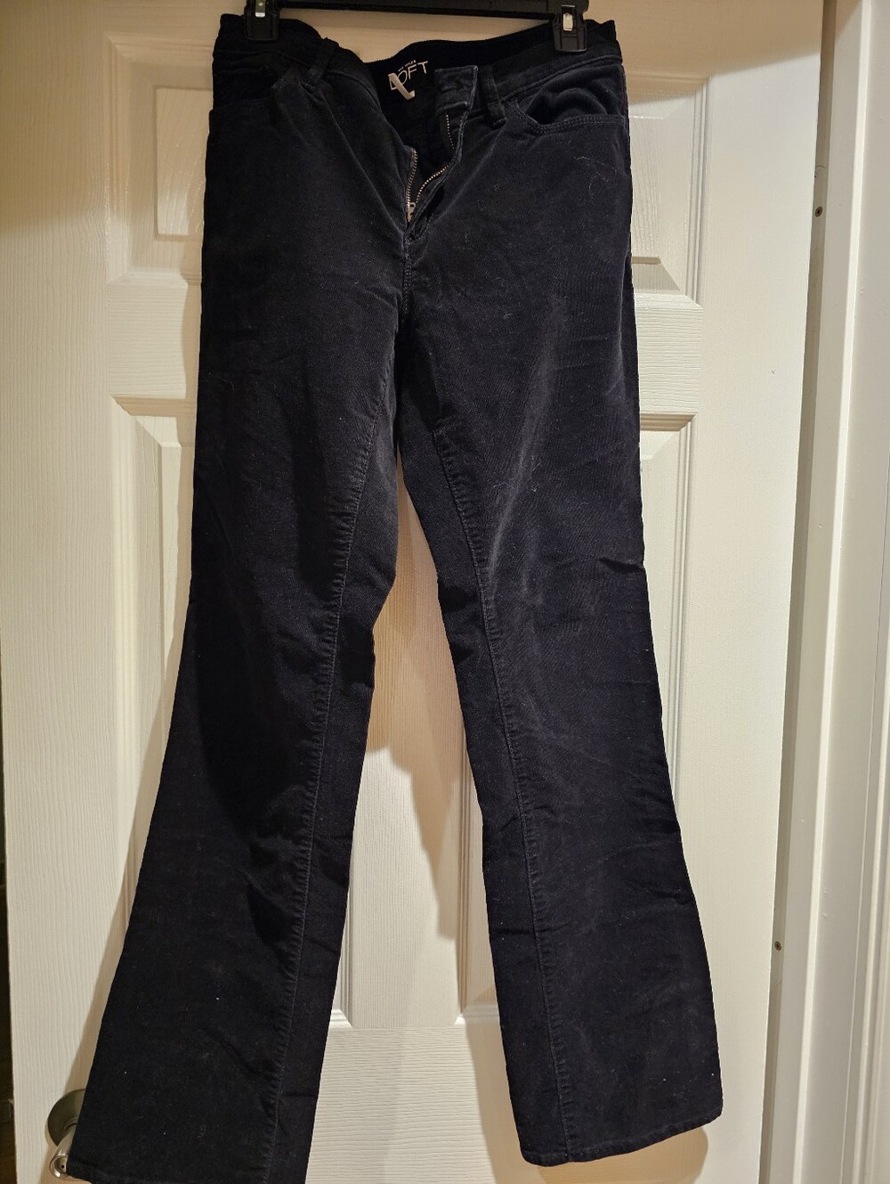 LOFT Black Corduroy Boot-Cut Pants